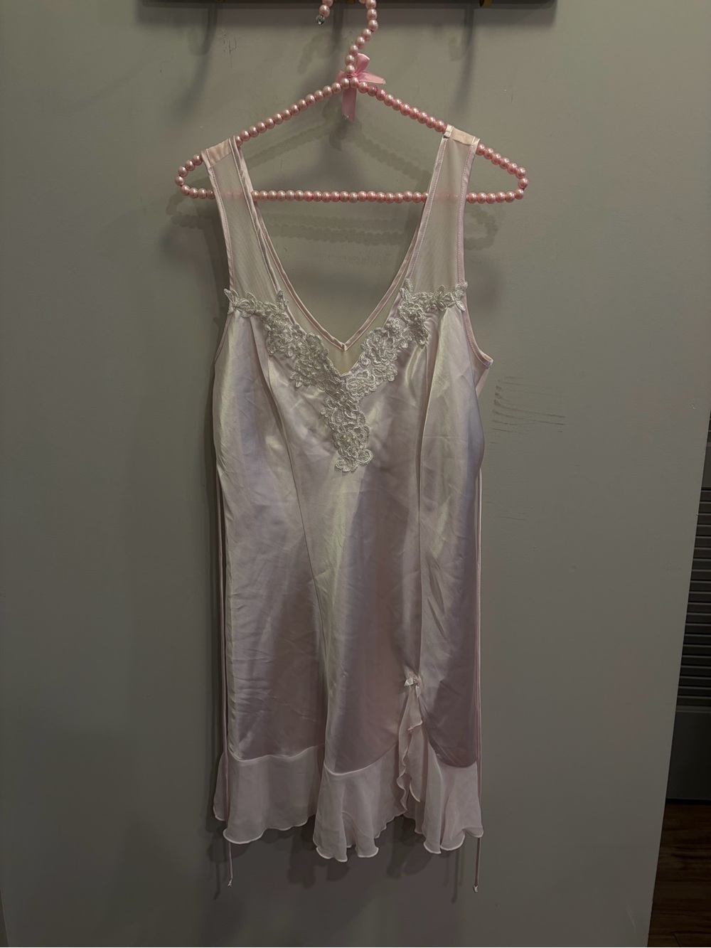 Linen Donatella light pink silk gown size S